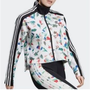 Adidas floral print jacket, size M